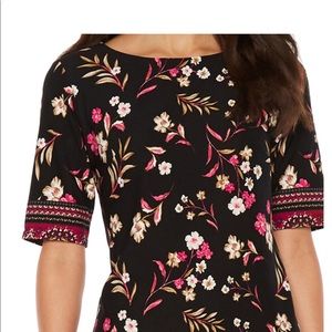 R&K 8 short sleeve Floral Sheath dress